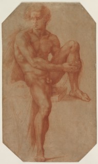 Seated Male Nude, c. 1516-1520. Creator: Baccio Bandinelli (Italian, 1493-1560).