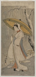 Segawa Kikunojo II as the Heron Maiden (from the series Ichimura Theater), 1770. Creator: Ippitsusai Buncho (Japanese).