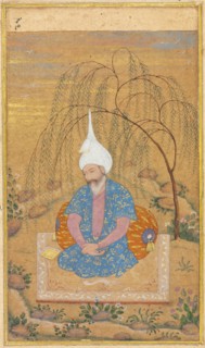 Shah Tahmasp I (1514-1576) Seated in a Landscape, c. 1575. Creator: Unknown.