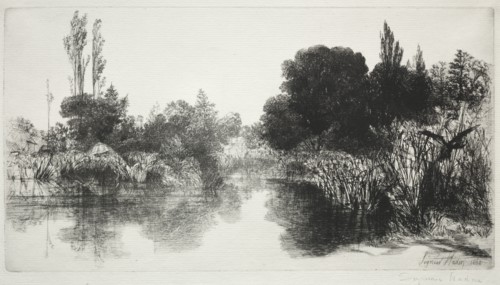 Shere Mill Pond, No. 11 (The Large Plate), 1860 and later. Creator: Francis Seymour Haden (British, 1818-1910).