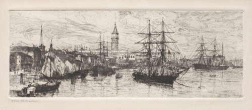Shipping and the Ducal Palace, 1888. Creator: Otto H. Bacher (American, 1856-1909).