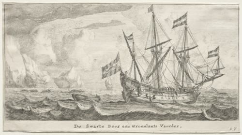 Ships of Amsterdam: The Black Bear, a Greenland Whaler. Creator: Reinier Nooms (Dutch, c. 1623-1667).
