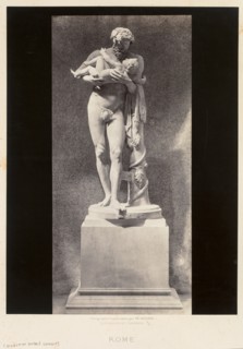 Silenus Holding the Child Dionysus, Louvre Museum, Paris, c. 1860s. Creator: Charles Soulier (French, 1830-1900).