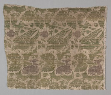 Silk and Gold Textile, 1420-1430. Creator: Unknown.
