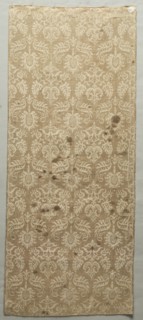Silk and Linen Fragment, 17th century. Creator: Unknown.