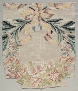 Silk Fragment, Part of Panel called "Le panier fleuri", 1770. Creator: Philippe de Lasalle (French, 1723-1805).