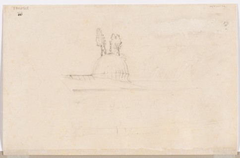 Sketch for Pavilion Near a Mosque, 1800s. Creator: Félix Ziem (French, 1821-1911).