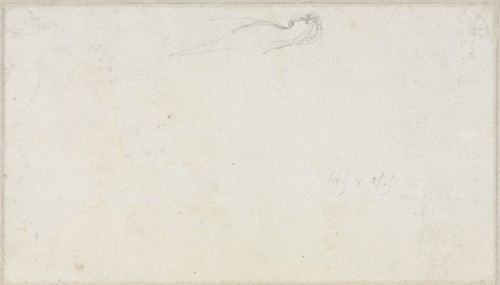 Sketch of a Sphinx [?] (verso), c. 1879-80. Creator: Luc-Olivier Merson (French, 1846-1920).