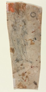 Sketch of an Armoured Male Figure, 1600s. Creator: Anonymous.