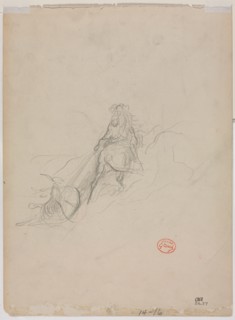 Sketch of Hunting Scene, c. 1868. Creator: Gustave Doré (French, 1832-1883).