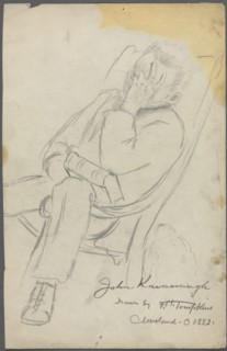 Sketch of John Kavanaugh, 1882. Creator: Frank H. Tompkins (American, 1847-1922).