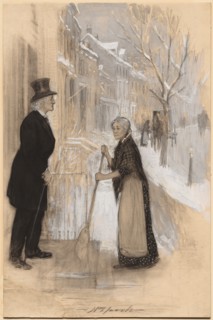 Sketch to illustrate "Not Honourably Discharged", 1904. Creator: William Leroy Jacobs (American, 1869-1917).
