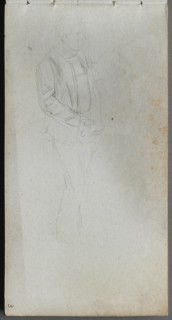 Sketchbook, page 03: Figure Study. Creator: Ernest Meissonier (French, 1815-1891).