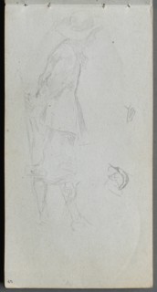 Sketchbook, page 05: Figure Study. Creator: Ernest Meissonier (French, 1815-1891).