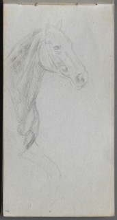 Sketchbook, page 07: Study of a Horse. Creator: Ernest Meissonier (French, 1815-1891).