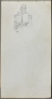 Sketchbook, page 08: Study of a Soldier from behind. Creator: Ernest Meissonier (French, 1815-1891).
