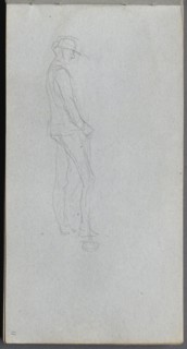 Sketchbook, page 11: Figure in Profile. Creator: Ernest Meissonier (French, 1815-1891).
