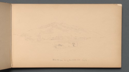 Sketchbook, page 12: "White Mountians from foot of Randolph Hill", 1859. Creator: Sanford Robinson Gifford (American, 1823-1880).