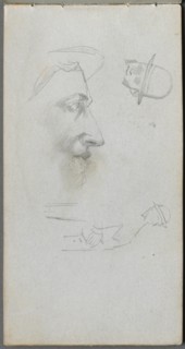 Sketchbook, page 14: Figures. Creator: Ernest Meissonier (French, 1815-1891).