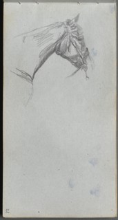 Sketchbook, page 21: Study of a Horse. Creator: Ernest Meissonier (French, 1815-1891).