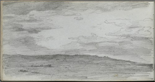 Sketchbook, page 34: Landscape Study. Creator: Ernest Meissonier (French, 1815-1891).