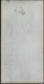 Sketchbook, page 35: Study of a Head. Creator: Ernest Meissonier (French, 1815-1891).