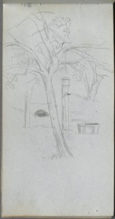 Sketchbook, page 36: Tree Study. Creator: Ernest Meissonier (French, 1815-1891).