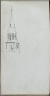 Sketchbook, page 44: Church Spire. Creator: Ernest Meissonier (French, 1815-1891).