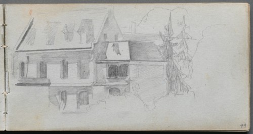 Sketchbook, page 49: Architechural Study. Creator: Ernest Meissonier (French, 1815-1891).
