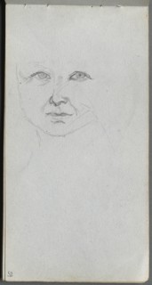 Sketchbook, page 59: Study of a Face. Creator: Ernest Meissonier (French, 1815-1891).
