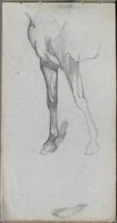 Sketchbook, page 66: Study of a Horse. Creator: Ernest Meissonier (French, 1815-1891).