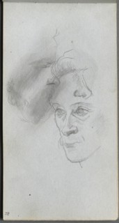 Sketchbook, page 81: Study of Faces. Creator: Ernest Meissonier (French, 1815-1891).