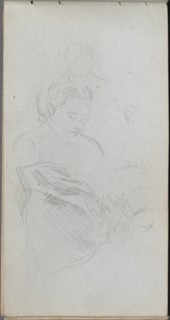 Sketchbook, page 82: Study of Fgures. Creator: Ernest Meissonier (French, 1815-1891).