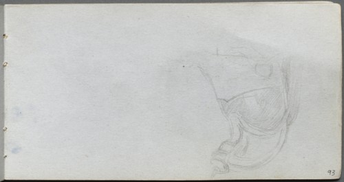 Sketchbook, page 93: Study of a Saddle. Creator: Ernest Meissonier (French, 1815-1891).