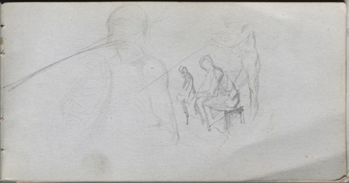 Sketchbook, page 98: Study of Figures. Creator: Ernest Meissonier (French, 1815-1891).