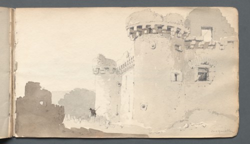 Sketchbook: "Ruined Castle", 1814. Creator: Samuel Prout (British, 1783-1852).