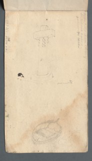 Sketchbook: Study of Cross and Rowboat (on back cover), 1814. Creator: Samuel Prout (British, 1783-1852).