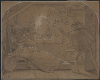 Sleeping Beauty (Dornröschen), 1864. Creator: Anonymous.