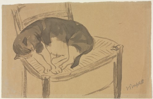 Sleeping Cat, first third 1900s. Creator: Jane Poupelet (French, 1878-1932).