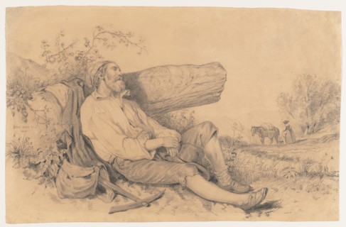 Sleeping Field Worker, 1842. Creator: Dominque Louis Papety (French, 1815-1849).