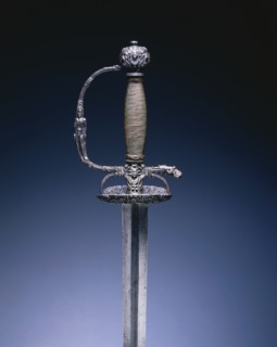 Small Sword with Masks and Figures, c. 1660-1680. Creator: Unknown.