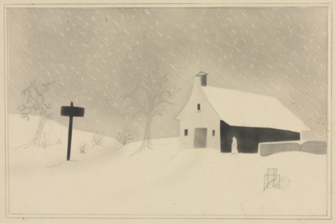 Snow Storm in Vermont. Creator: Mary Altha Nims (American, 1817-1907).
