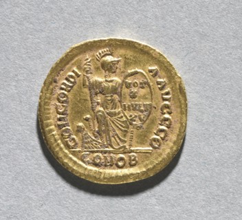 Solidus of Theodosius I the Great (reverse), c. 383-388. Creator: Unknown.