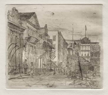 Southwest Corner, Public Square, Cleveland, 1878. Creator: Otto H. Bacher (American, 1856-1909).