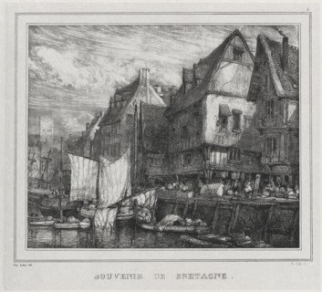 Souvenirs: Souvenir of Brittany, Plate 5, 1832. Creator: Eugène Isabey (French, 1803-1886); V. Morlot and McLean.