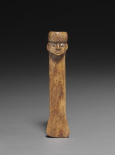 Spatula with Carved Head, 500-900. Creator: Unknown.