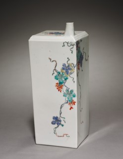 Square Bottle with Squirrel and Grapes, late 1600s. Creator: Unknown.