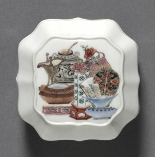 Square Covered Box with Hundred Antiquities (lid), 1723-1735. Creator: Unknown.