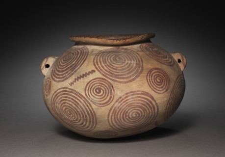Squat Jar with Lug Handles, 4000-3000 BC. Creator: Unknown.