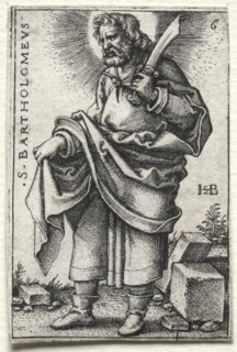 St. Bartholomew, 1545-1546. Creator: Hans Sebald Beham (German, 1500-1550).